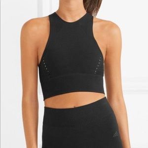 Adidas warp knit cropped exercise top